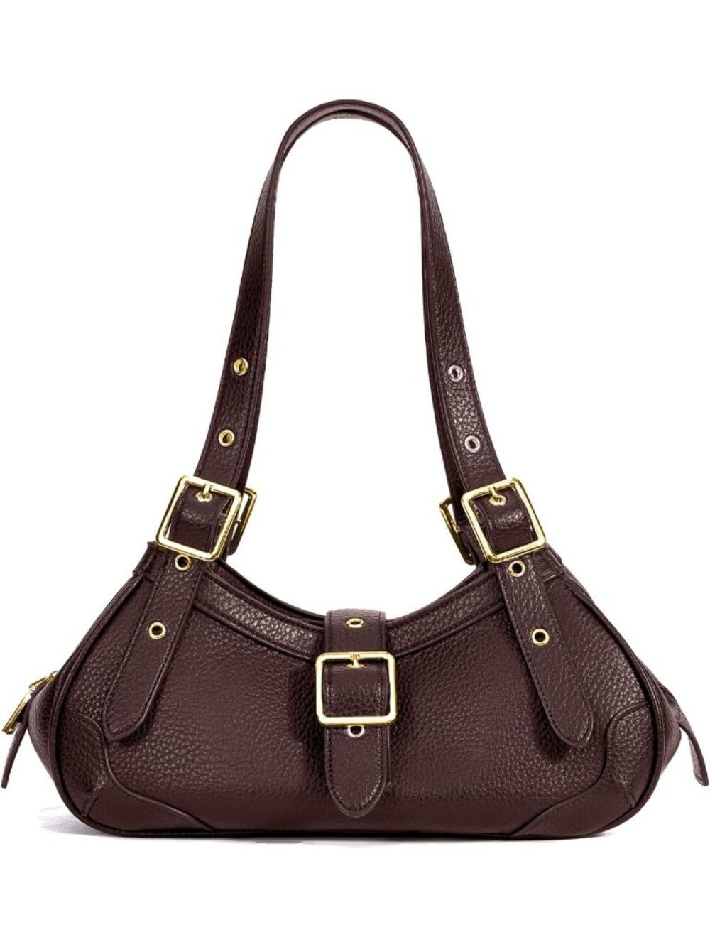 Retro Y2K 90s Vegan Leather Shoulder Bag | Crescent Handbag for Chic Style